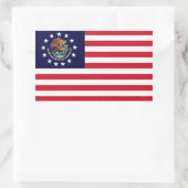 Amerikanisch-mexikanischer Flaggensticker Rechteckiger Aufkleber (Tasche)