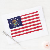 Amerikanisch-mexikanischer Flaggensticker Rechteckiger Aufkleber (Umschlag)