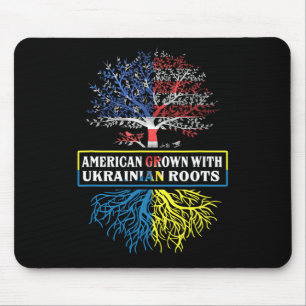 Amerikanisch mit ukrainischen Wurzeln USA-Flagge U Mousepad