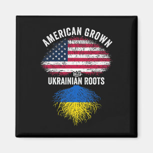Amerikanisch mit ukrainischen Wurzeln USA Ukraine  Magnet