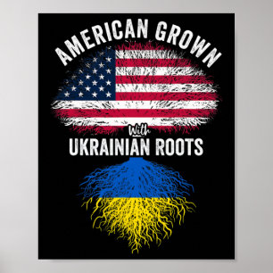 Amerikanisch mit ukrainischen Wurzeln USA Ukraine  Poster