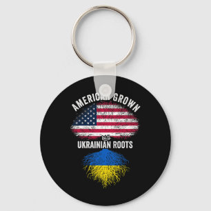 Amerikanisch mit ukrainischen Wurzeln USA Ukraine Schlüsselanhänger