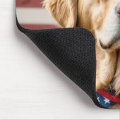 Amerikanisch Patriotisch Golden Retriever Mousepad (Ecke)
