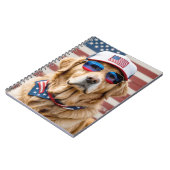 Amerikanisch Patriotisch Golden Retriever Notizblock (Linke Seite)