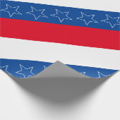 Amerikanisch patriotisch rot, weiß und blau geschenkpapier (Ecke)