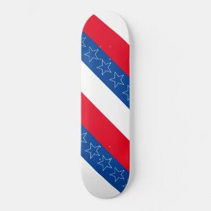 Amerikanisch patriotisch rot, weiß und blau skateboard