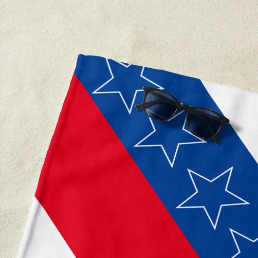 Amerikanisch patriotisch rot, weiß und blau strandtuch (Beispiel)