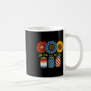 Amerikanisch-Patriotische Flaggenjars in den USA m Kaffeetasse
