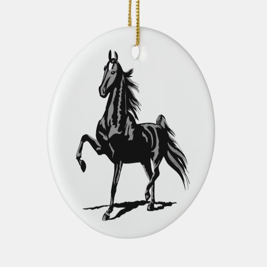 Amerikanisch Saddlebred Keramik Ornament (Rechts)