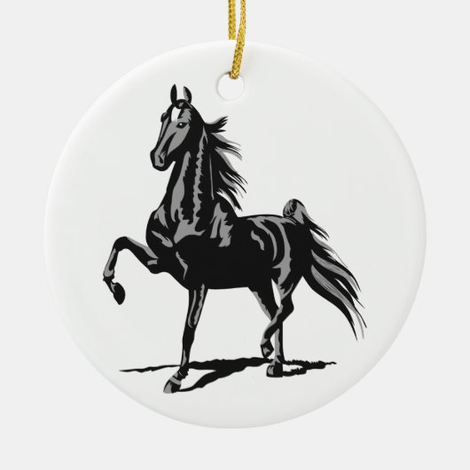 Amerikanisch Saddlebred Keramik Ornament (Vorne)