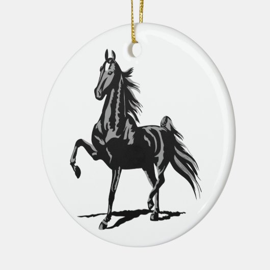 Amerikanisch Saddlebred Keramik Ornament (Links)