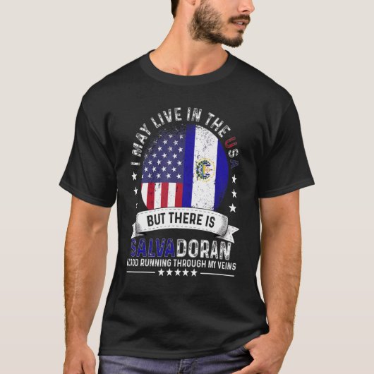 Amerikanisch-salvadorianische Zuhause in den USA P T-Shirt (Vorderseite)