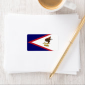 Amerikanisch-Samoa-Flagge Adressaufkleber (Insitu)
