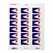 Amerikanisch-Samoa-Flagge Adressaufkleber (Vorne)