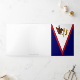 Amerikanisch-Samoa-Flagge Dreifach Gefaltete Karte