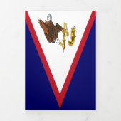 Amerikanisch-Samoa-Flagge Dreifach Gefaltete Karte (Cover)