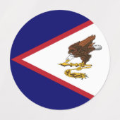 Amerikanisch-Samoa-Flagge Etiketten (Design 1)