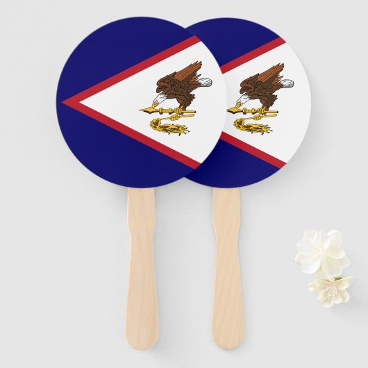Amerikanisch-Samoa-Flagge Fächer (Vorne und Hinten)