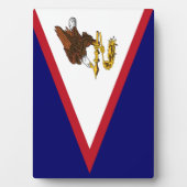 Amerikanisch-Samoa-Flagge Fotoplatte (Vorderseite)