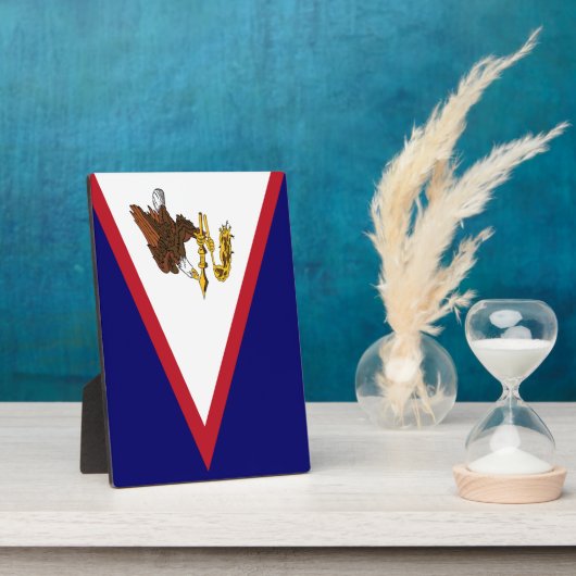 Amerikanisch-Samoa-Flagge Fotoplatte (Seite)