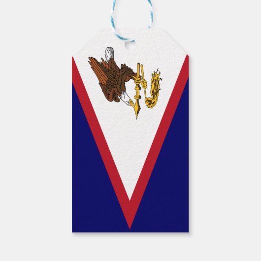 Amerikanisch-Samoa-Flagge Geschenkanhänger (Rückseite)
