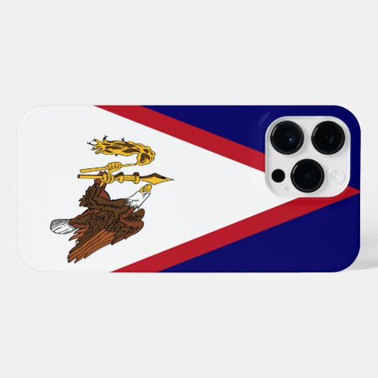 Amerikanisch-Samoa-Flagge iPhone Hülle (Rückseite (Horizontal))