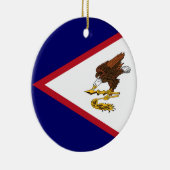 Amerikanisch-Samoa-Flagge Keramik Ornament (Rechts)