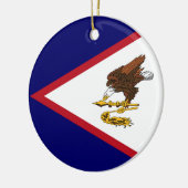 Amerikanisch-Samoa-Flagge Keramik Ornament (Links)