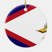 Amerikanisch-Samoa-Flagge Keramik Ornament (Hinten)