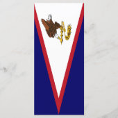 Amerikanisch-Samoa-Flagge Menükarte (Vorderseite)