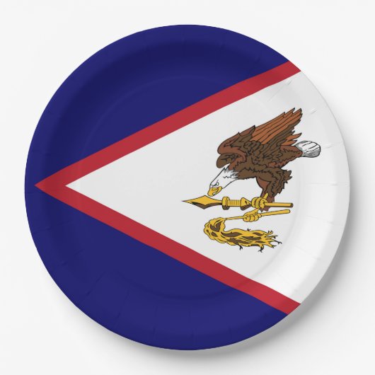 Amerikanisch-Samoa-Flagge Pappteller (Vorderseite)