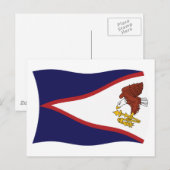 Amerikanisch-Samoa-Flagge Postkarte (Vorne/Hinten)