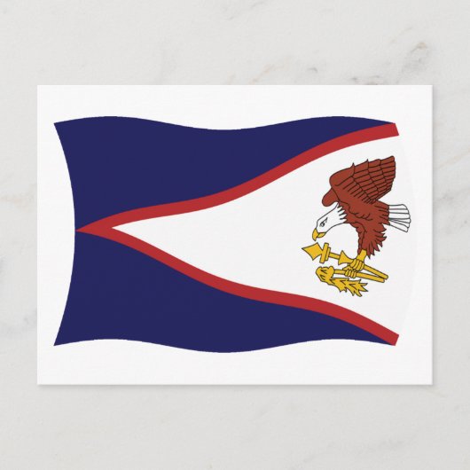 Amerikanisch-Samoa-Flagge Postkarte (Vorderseite)