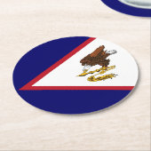 Amerikanisch-Samoa-Flagge Runder Pappuntersetzer (Angewinkelt)