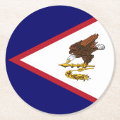 Amerikanisch-Samoa-Flagge Runder Pappuntersetzer (Vorderseite)