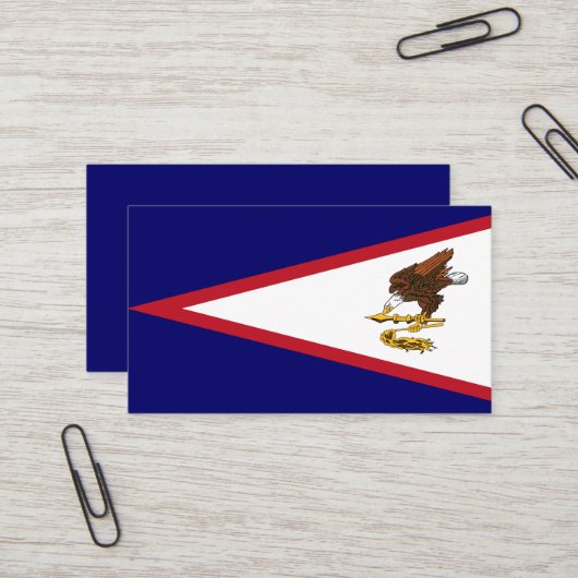 Amerikanisch-Samoa-Flagge Visitenkarte (Vorderseite/Rückseite Beispiel)