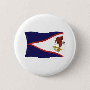 Amerikanisch-Samoa-Flaggenknopf Button