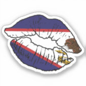 Amerikanisch-Samoa-Liebe-Flagge Aufkleber (Vorderseite)