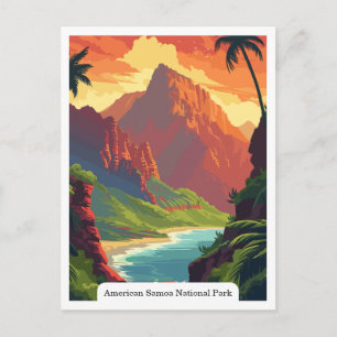Amerikanisch-Samoa-Nationalpark Regenwald Postkarte