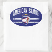 Amerikanisch-Samoa Ovaler Aufkleber (Tasche)