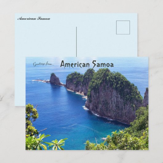 Amerikanisch-Samoa Postkarte (Vorne/Hinten)