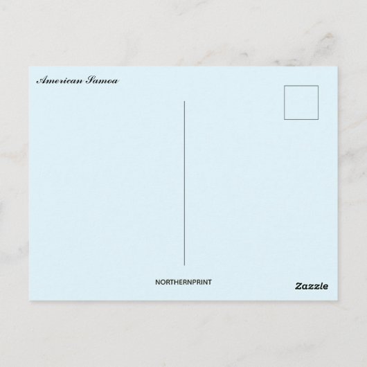 Amerikanisch-Samoa Postkarte (Rückseite)