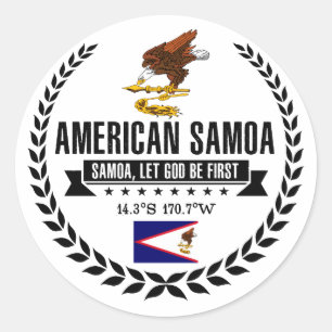 Amerikanisch-Samoa Runder Aufkleber