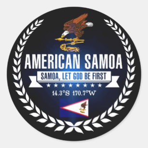 Amerikanisch-Samoa Runder Aufkleber