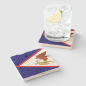 Amerikanisch-Samoa Steinuntersetzer (Seitenansicht)