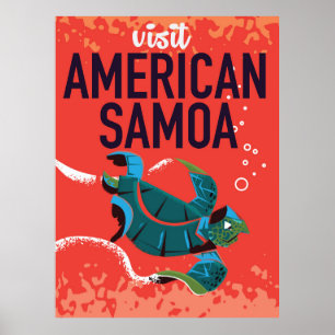 Amerikanisch-Samoa Vintage-Reiseposter Poster