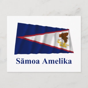 Amerikanisch-Samoa-Waage mit Name in Samoan Postkarte