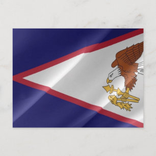Amerikanisch-Samoa - Wachsen der Flagge - Postkarte