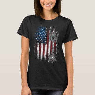 Amerikanisch-Stressfahne Piston Muscle-Car Piston T-Shirt