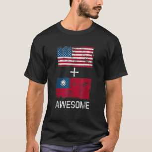 Amerikanisch + Taiwanesisch Toll Usa Und Taiwan Fl T-Shirt